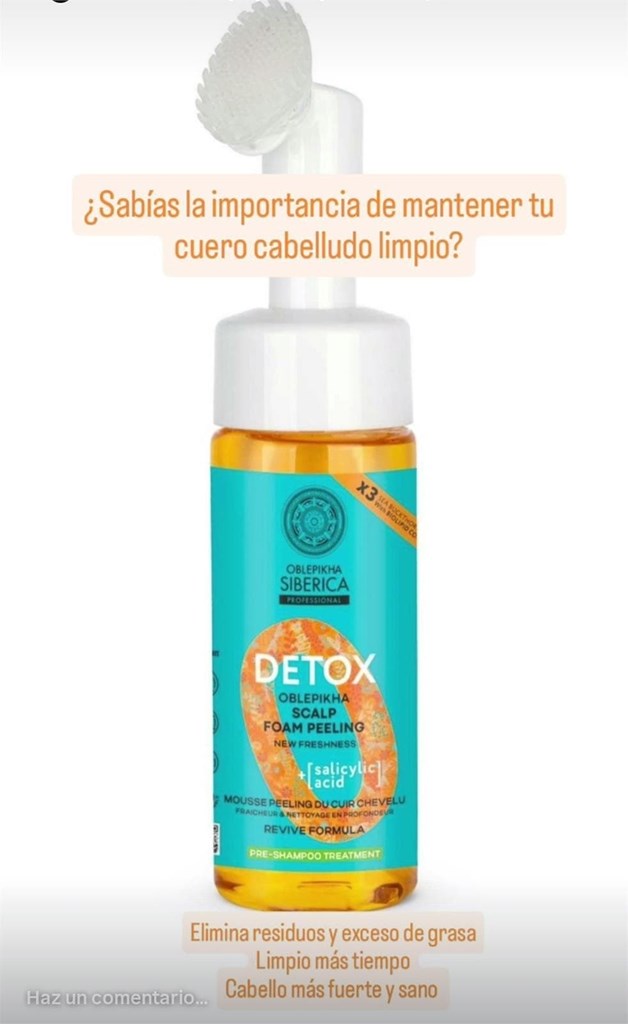 Foto 1 ESPUMA PEELING DETOX PARA EL CUERO CABELLUDO 150 ML OBLEPICKHA SIBÉRICA