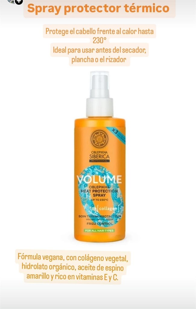 Foto 1 PROTECTOR TÉRMICA Y VOLUMEN SPRAY 200ML OBLEPIKHA SIBÉRICA