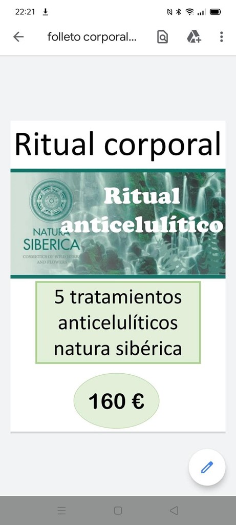 Foto 1 Ritual anticelulítico Natura Siberica